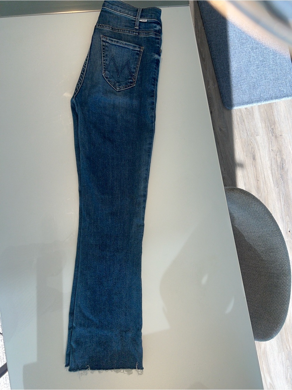 MOTHER Women's Dark Blue Flare Jeans - Picture 4 of 11